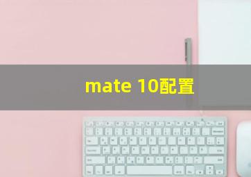 mate 10配置